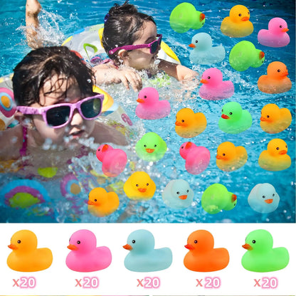 12/24/36/72 Pack Multicolor Mini Rubber Duck Bath Toy Colored Little Ducks