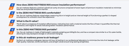 FLEXTAILGEAR ZERO MATTRESS MUMMY - Insulated Sleeping Pad with 6.0 / 5.6 R-Value, Ultralight Inflatable Camping Mat