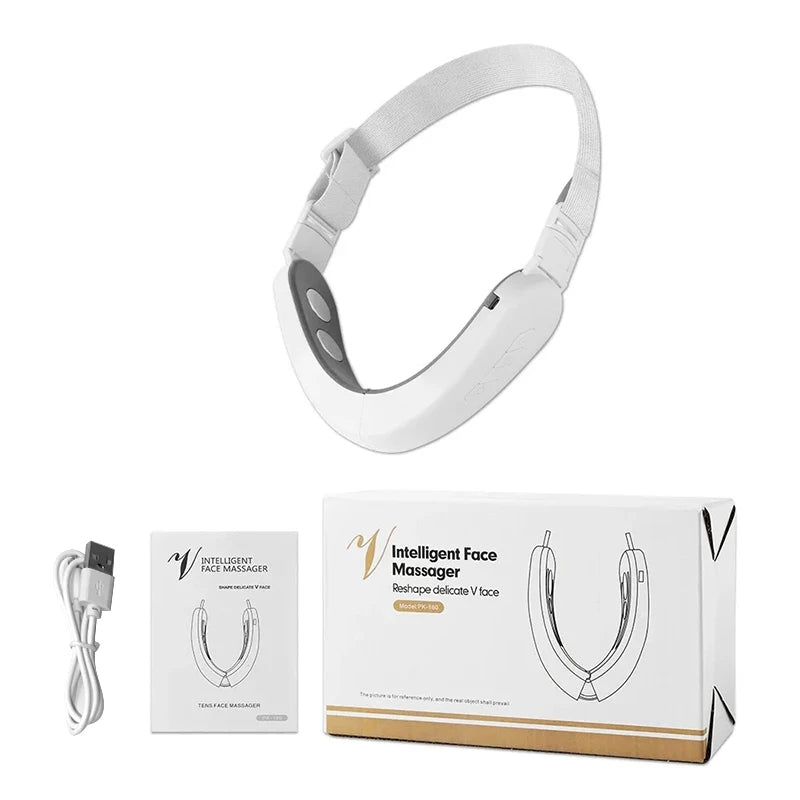 V Face Massager Portable Facial Massage Device Facial Lifting Slimming Massage Double Chin V Face Shaped Cheek Lift Belt Machine
