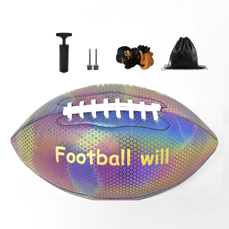 Size 9 American football Rugby match training ball with Inflator pump kit