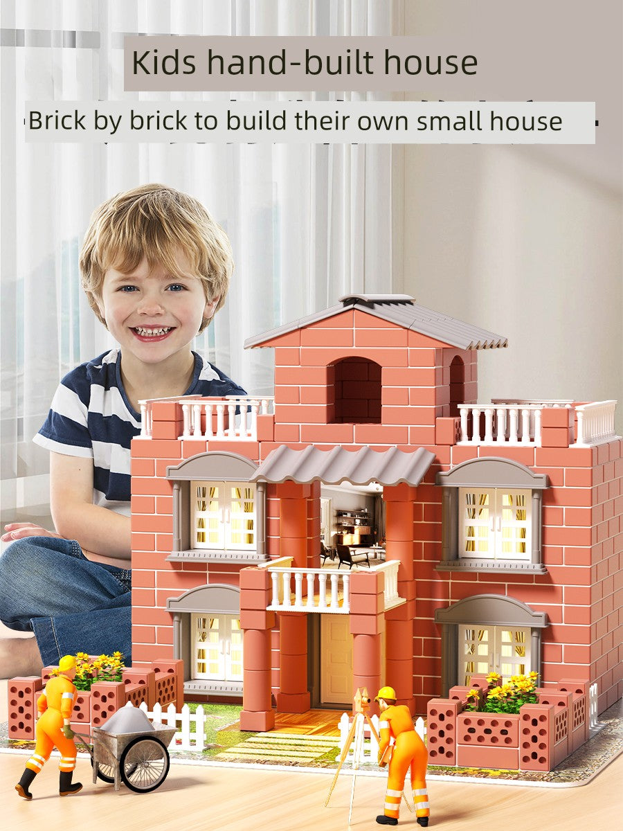 Wall Building Kids Handmade DIY Real House Brick Masons