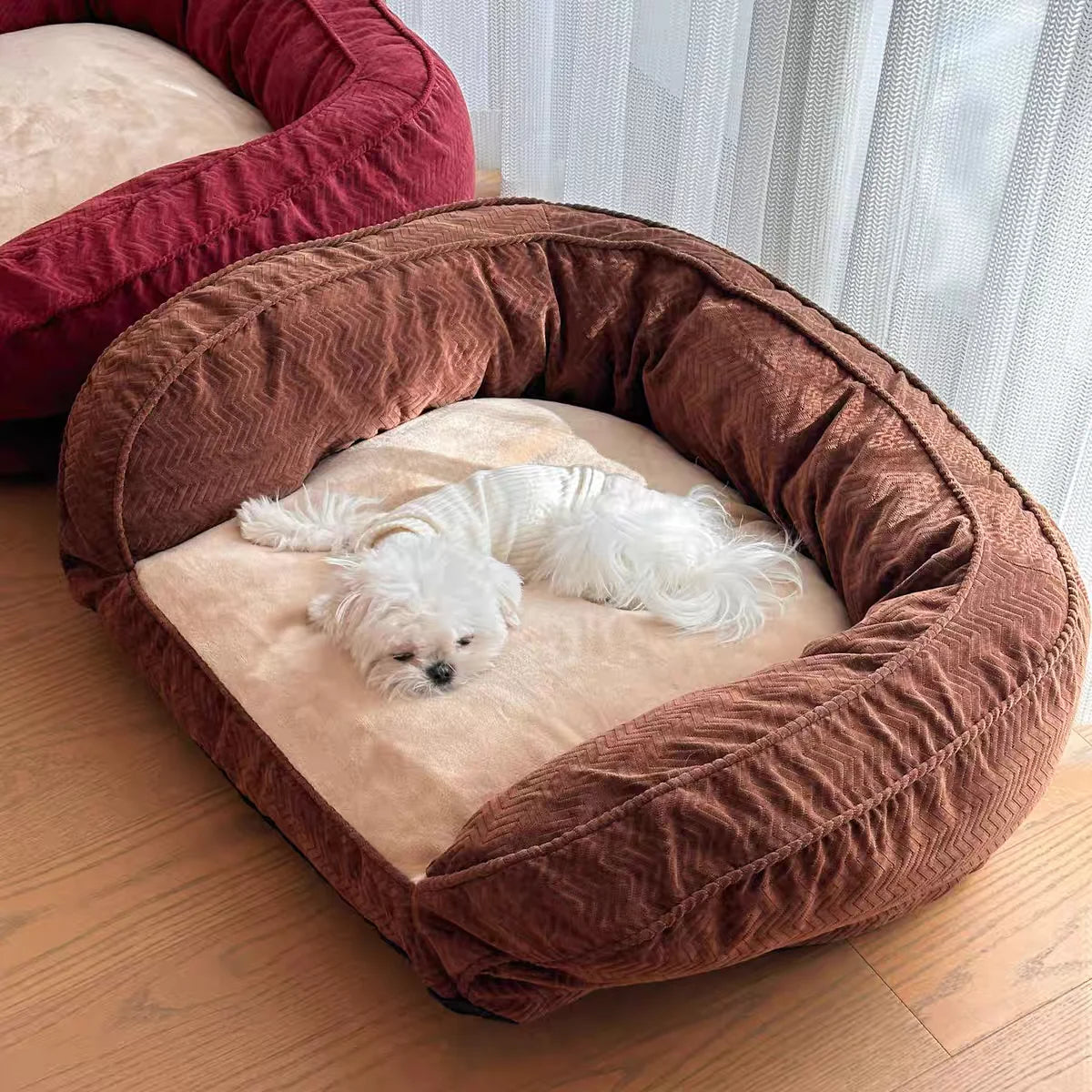 Removable and washable four-season pet sofa for medium and large dogs, dog beds, cat beds, pet beds, warm and thick in winter