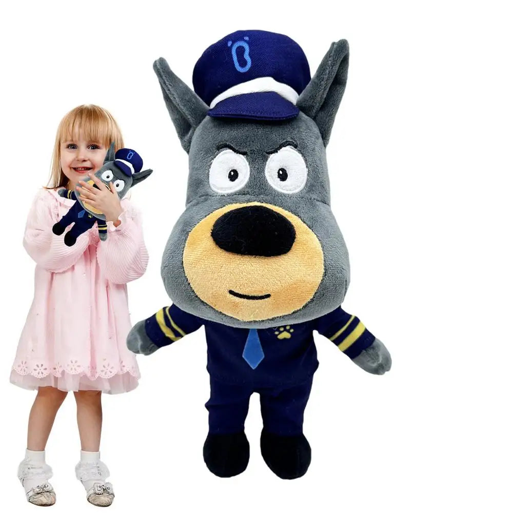 30cm Sheriff Labrador Dog Plush Toy Stuffed Animal Anime Security Sergeant Labrador Wolf Dog Police Officer Doll Soft Toys Gifts