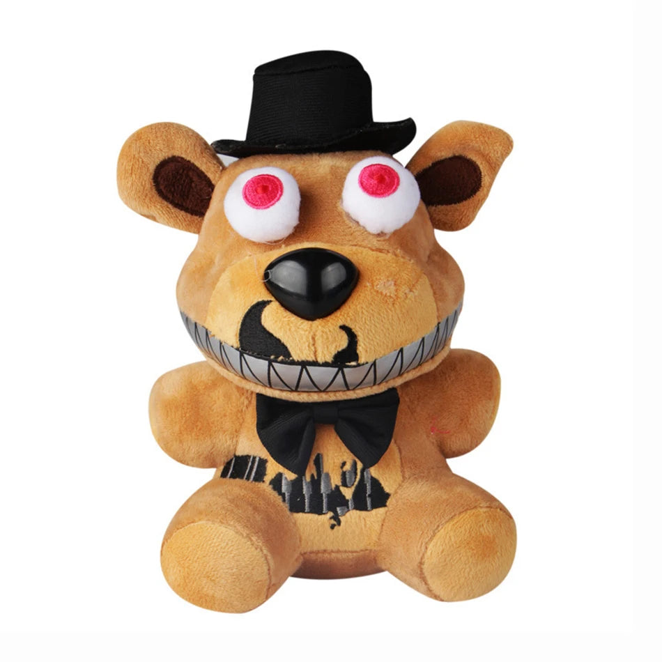 18cm FNAF Purple Plush Nightmare Bonnie Plush Toys Five Nights at Fredy Bonnie Peluche Toys Soft Stuffed Animal Dolls Kids Gifts