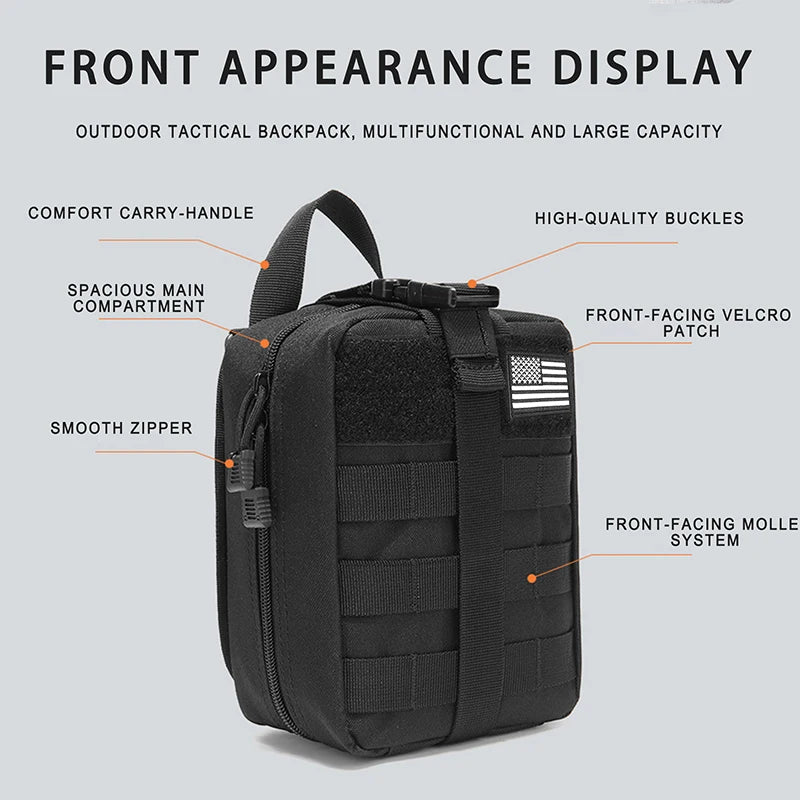 Tactical Medical Pouch First Aid Kit Outdoor Hunting Survival Emergency Tourniquet EDC Moll Bag Survival Gear