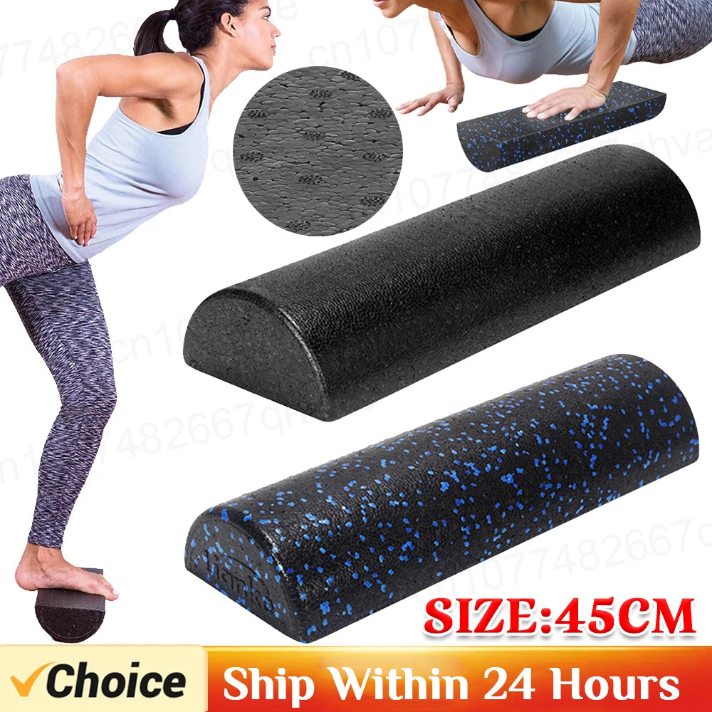 Yoga Column Roller Tool Massage High Density Half Round Foam Roller Brick Foam Massage Roller Stick for Home Yoga Pilates