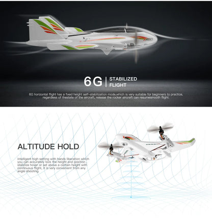 WLtoys XK X450 RC Airplane 6CH Brushless Plane 2.4G Radio Control Glider Fixed Wing Remote Control Aircraft 3D/6G RC Helicopters