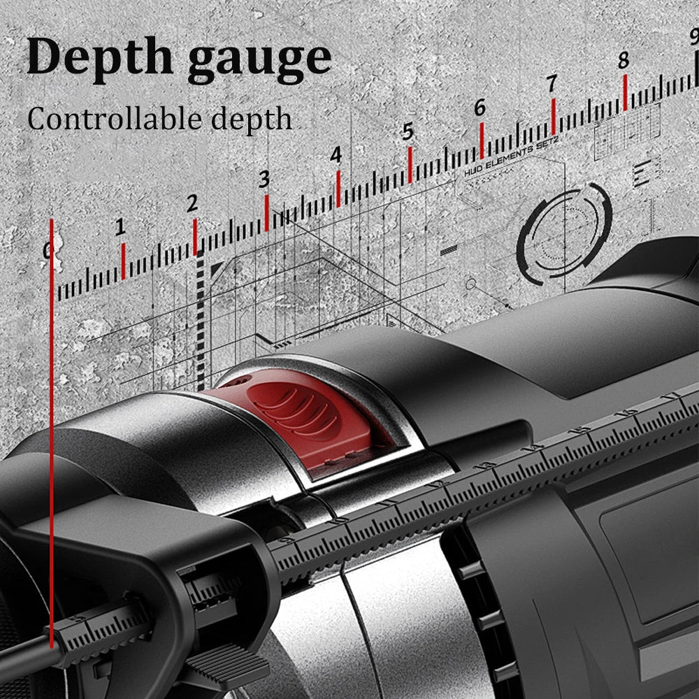 AC 110V/220V Multifunction Electric Drill Powerful Impact Drill Electric Hammer Infinitely Variable Speed Power Tools EU/US Plug