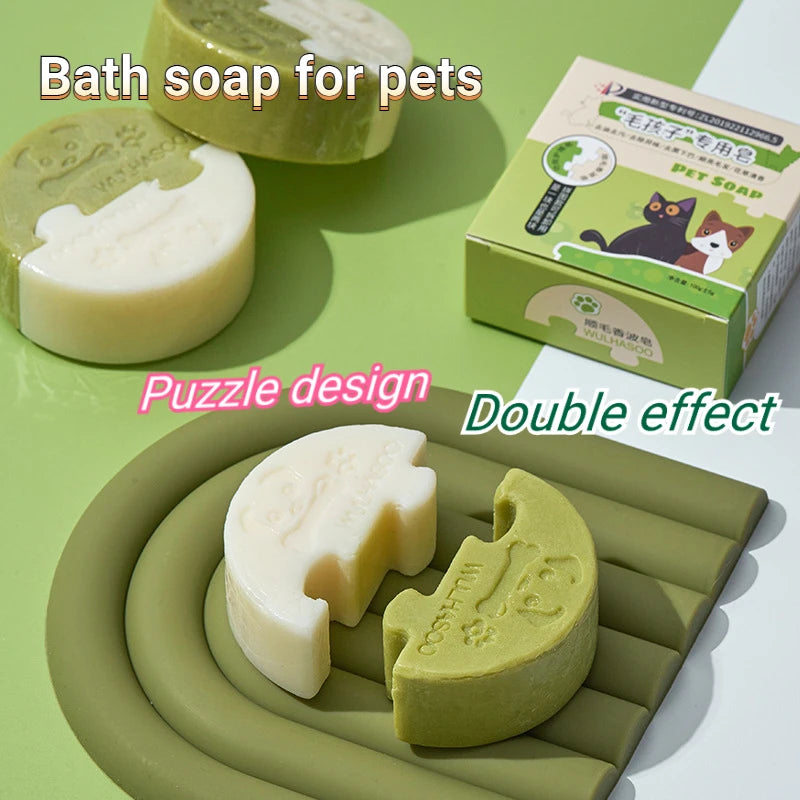 Cat Dog Bath Pet Soap Soft Hair for Chin Blackening Dog Cats Shampoo Plant Ingredients Conditioner Cat Grooming Supply