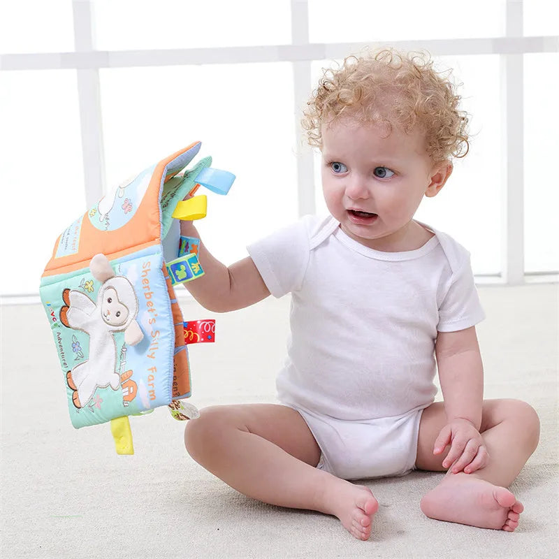 Baby Cloth Book Toys Animals Soft Learning Educational Toys For Babies Development montessori Sensory Books Baby Toys 0 12 Month