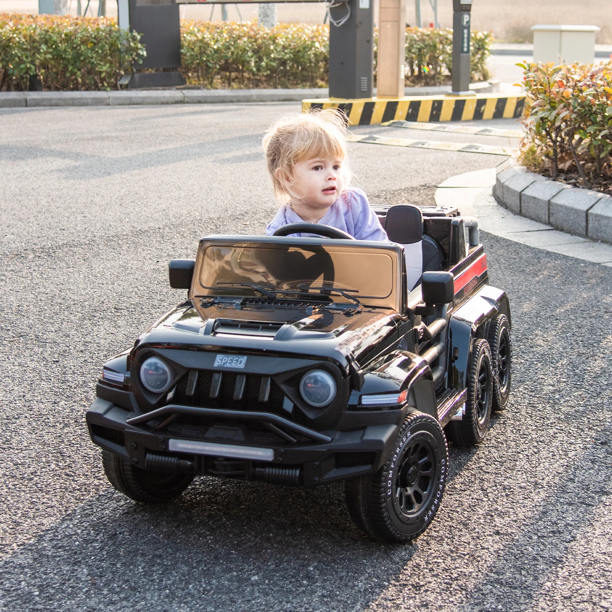 24V Ride On Car for Kids Battery Powered Ride On 4WD Toys with Remote Control,Parents Can Assist in Driving,Music and Lights