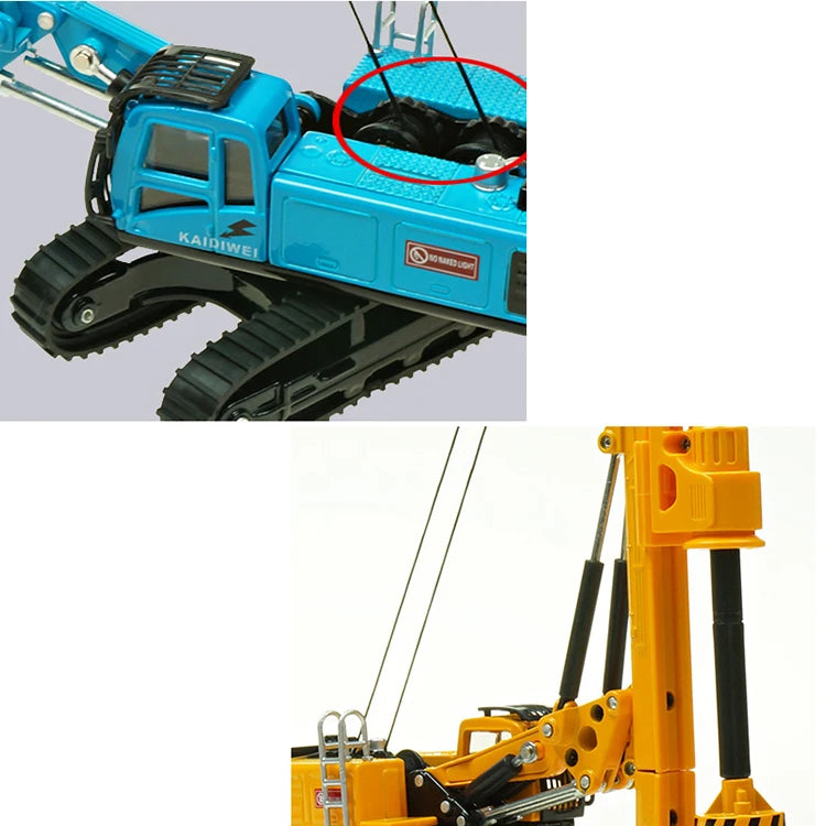 Alloy Rotary Drilling Rig Crawler Excavator Diecast Construction Vehicle Model Children Collection Decoration Model Toys