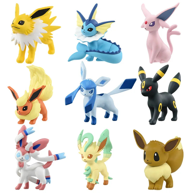 Pokémon TOMY TOY Pokemon Figure Eevee Leafeon Sylveon Umbreon Espeon Flareon Vaporeon Jolteon Glaceon PVC Action Collection Toy