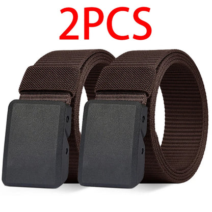 2PC Military Automatic Buckle Nylon Belt Outdoor Hunting