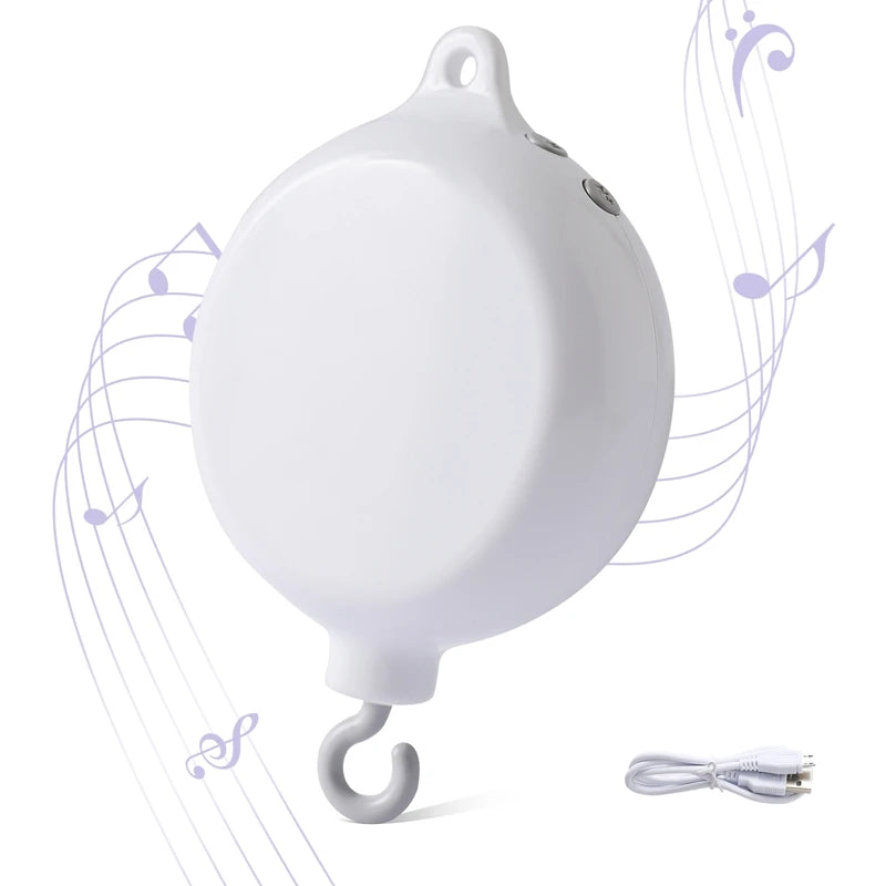 Baby Rattle Toys 0-12 Months White Rotary Mobile On The Bed Newborn Music Box Bed Bell Toy Holder Bracket Bluetooth/Remote Box