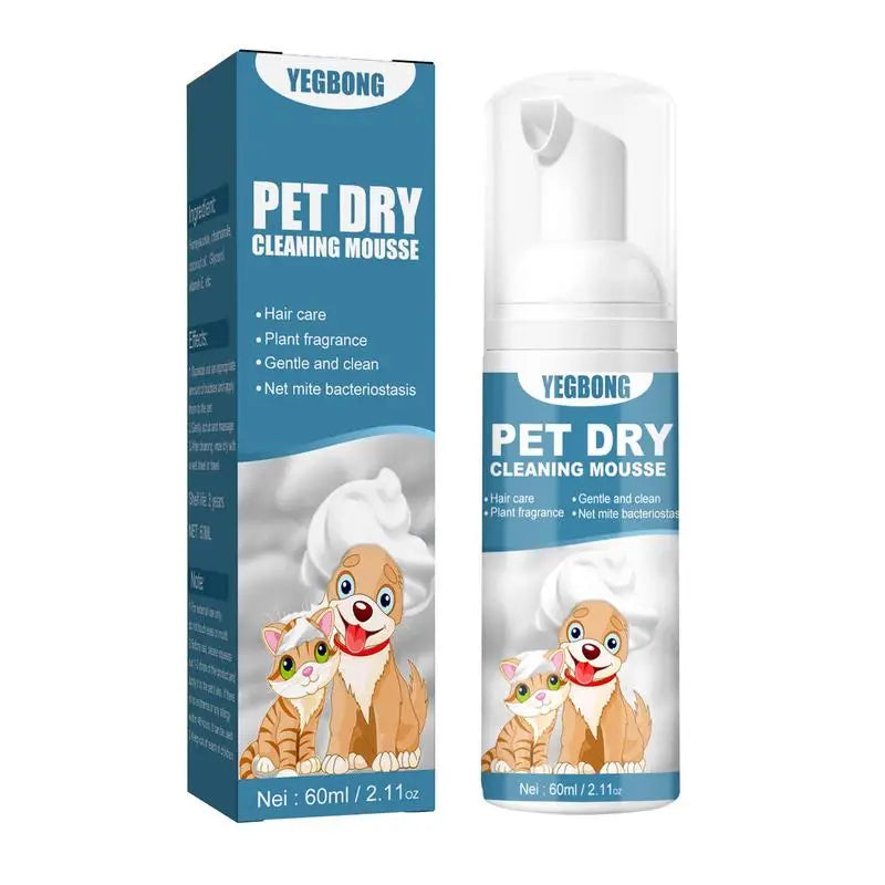 Waterless Cat Shampoo No Rinse Dogs Cats Cleaning Mousse Pet Grooming Supplies for Safe Bathless Cleaning Odor Eliminator