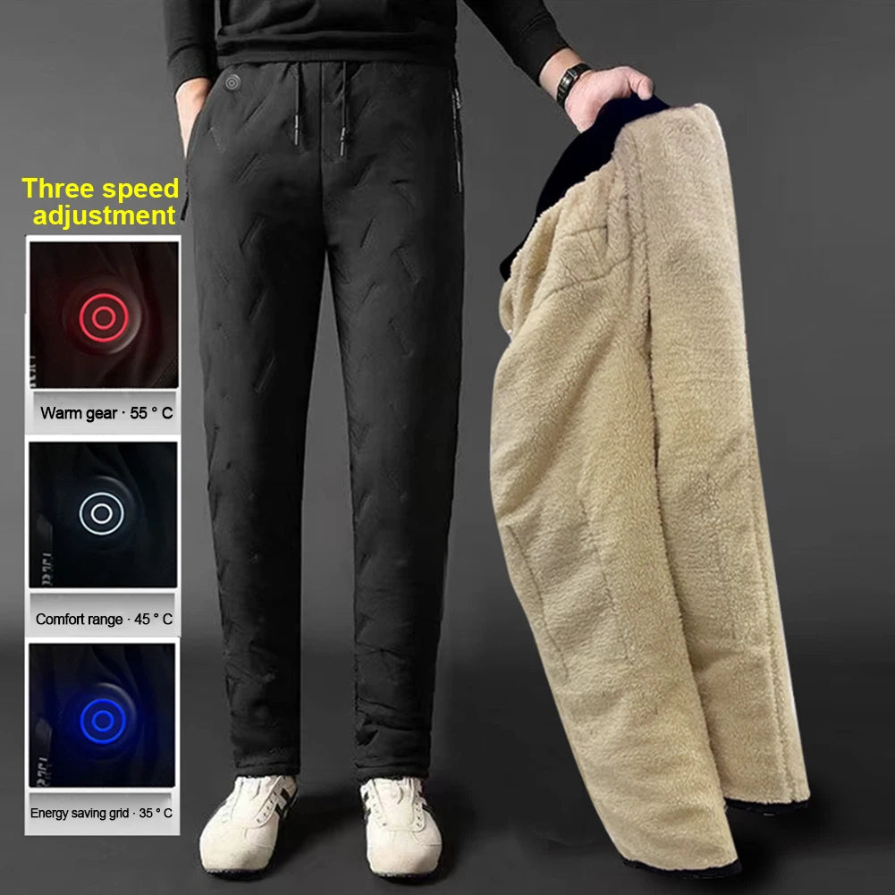 Winter Thermal Hiking Pants USB Electric Heating Trousers Ski Wear Heater Sports Thermal Motorcycle Pants Heated Trousers