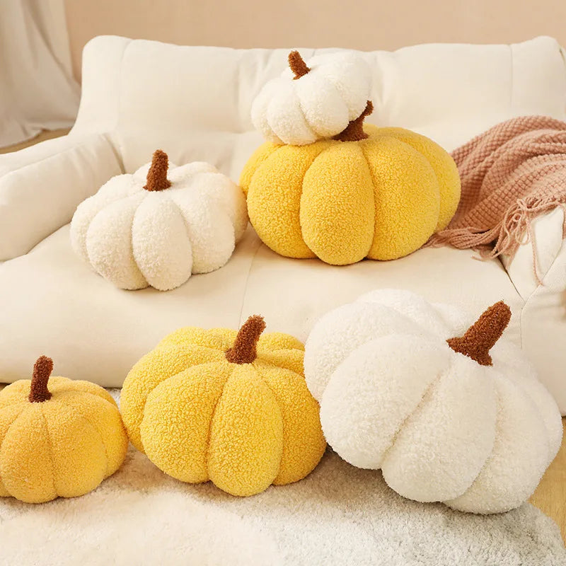 20cm New Nordic Halloween Pumpkin Plush Toy Plushie Soft Plant Stuffed Doll Holidays Props Decorative Throw Pillow for Kids