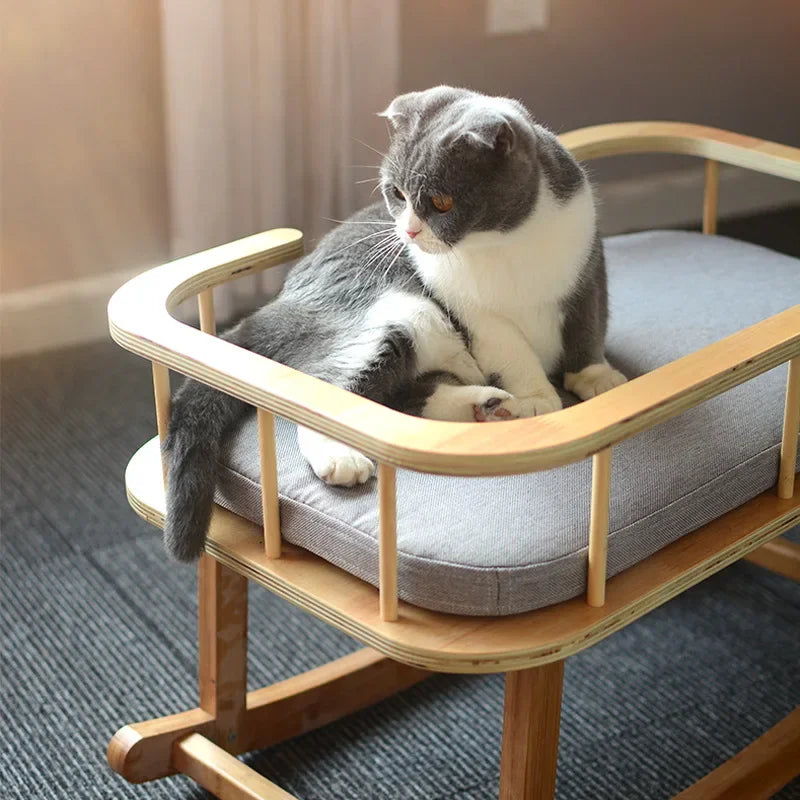 Nordic Style Eco-Friendly Cat Hammocks Small Animal Pet Cat Beds Rocking Bed Feature