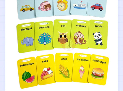 English Flash Card Russian Spanish French Sight Words Games ABC learning Language Kids Education Toys Montessori Reading Book