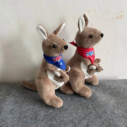 28CM Australian Kangaroo Plush Toy Kangaroo Baby Creative Mother-Child Cute Doll Festive Gift For Children&