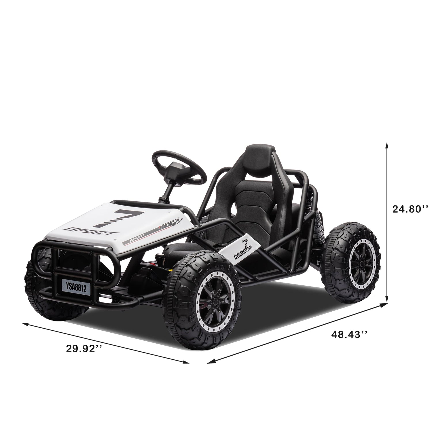 24V Ultimate Go-Kart, Ride On Toy for Big Kids Ages 6+, 2x200W Powerful Motor, 6MPH Outdoor/Off-road/Dirt Road Electric Car