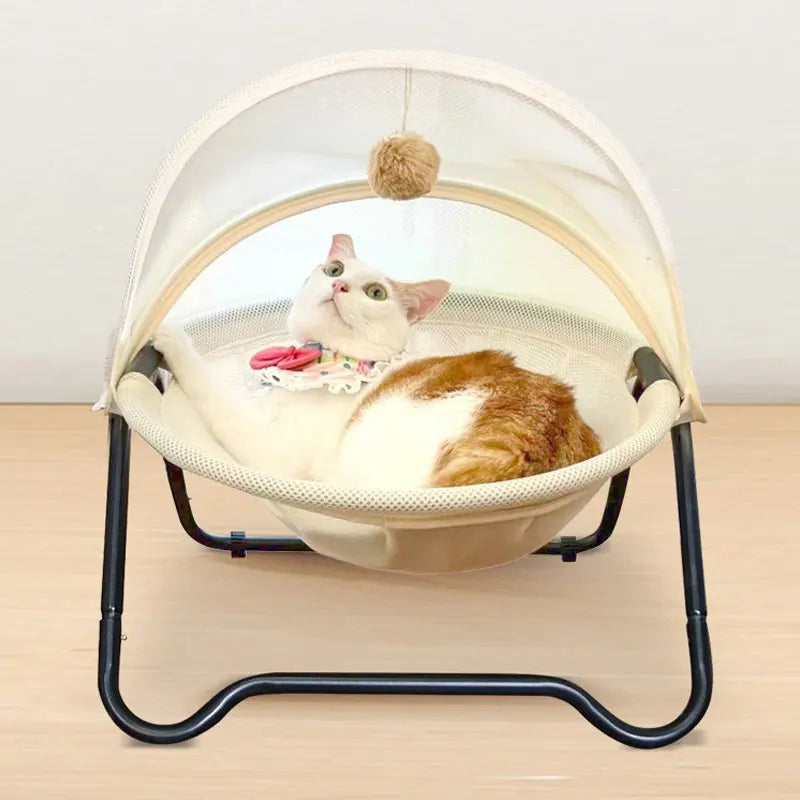 Custom Hanging Cat Tent Bed Comfortable Pet Bed Stainless Steel Bracket Foldable Cats Beds