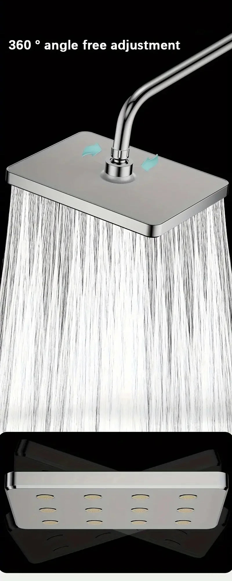 10-inch Large Shower Head Universal Large Shower Head Pressurized Anti-blocking Shower Head Bathroom Hotel Small Waist Shower