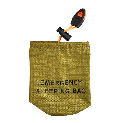 Portable Waterproof Emergency Survival Sleeping Storage Bag Hiking Sack Camping Gear Thermal Bivy Aid Rescue Kit Mylar Blanket