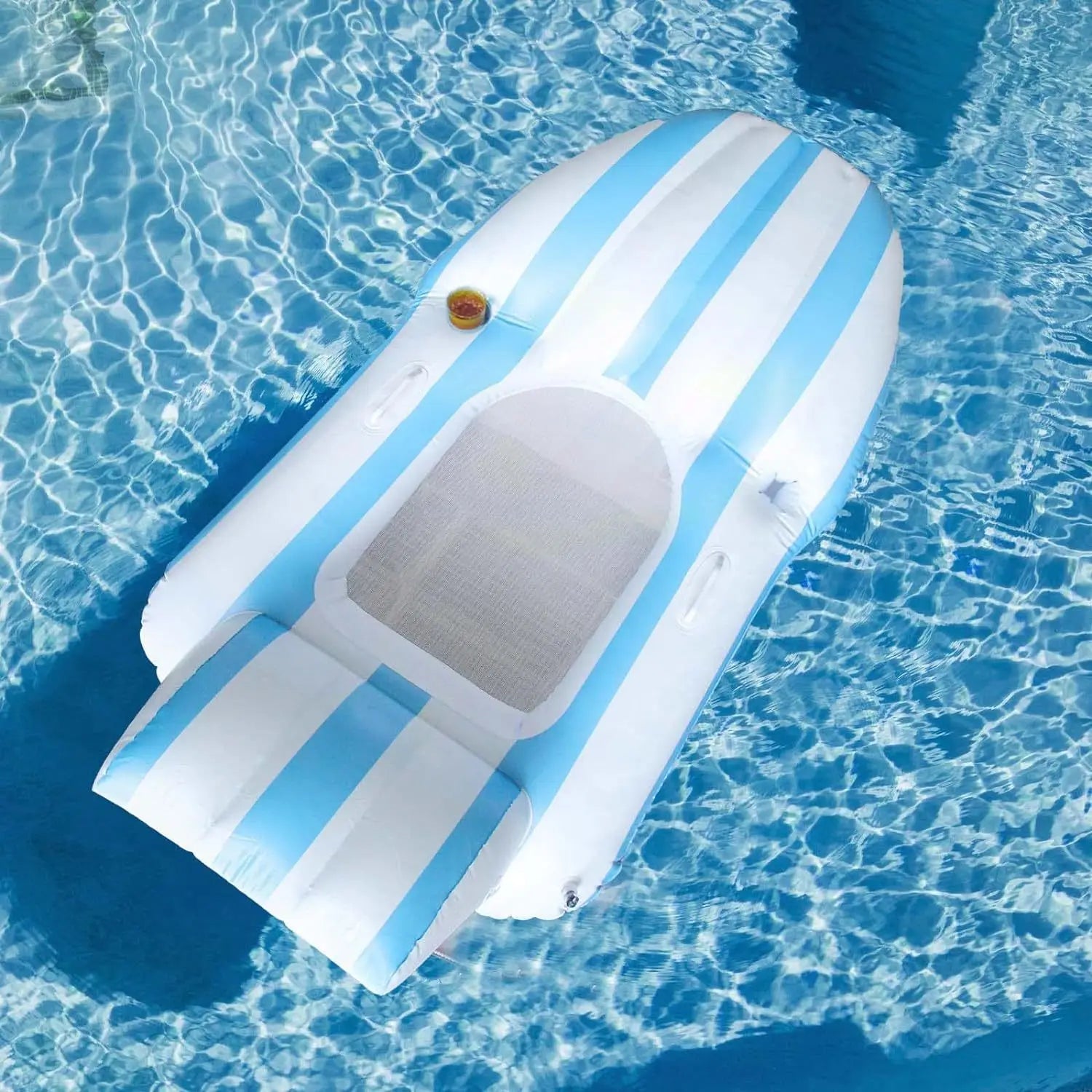 Ride on Pool Lounger Float  Large Pool Floats Chair Lounge with Handles Water Float Tanning Pool Party Toys for Outdoor Beach