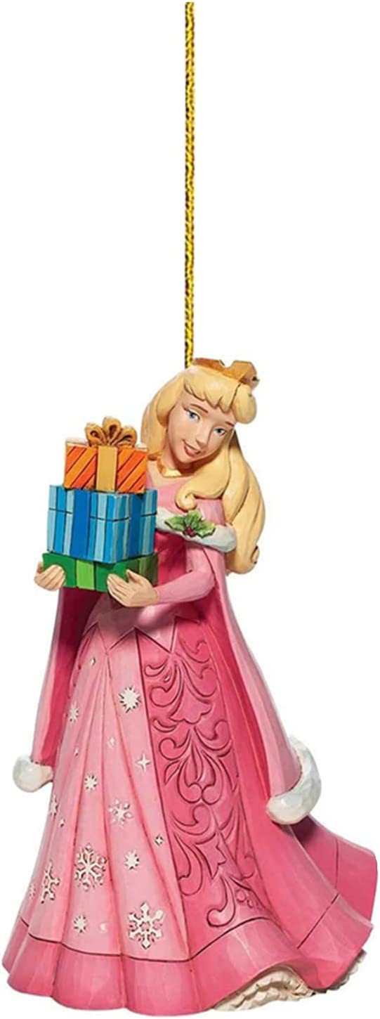 Disney Princess Snow White Cinderella Ariel Bell Anime Figures Christmas Tree Ornament Decoration Acrylic Plane Pendant Toys