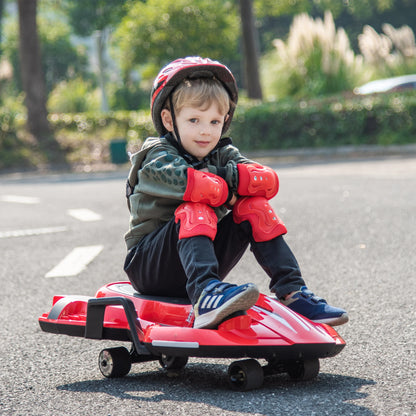 24v Kids Ride On Electric Scooter W/ Helmet Knee Pads,24v Ride On Toy For Kids,Spray Function Wheel-Hub Motor Electric Scooter