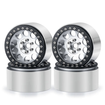 YEAHRUN 2/4pcs Metal Beadlock 2.2 inch Wheel Rims Hubs for Axial Wraith 90048 RR10 TRX-4 1/10 RC Crawler Car Upgrade Parts
