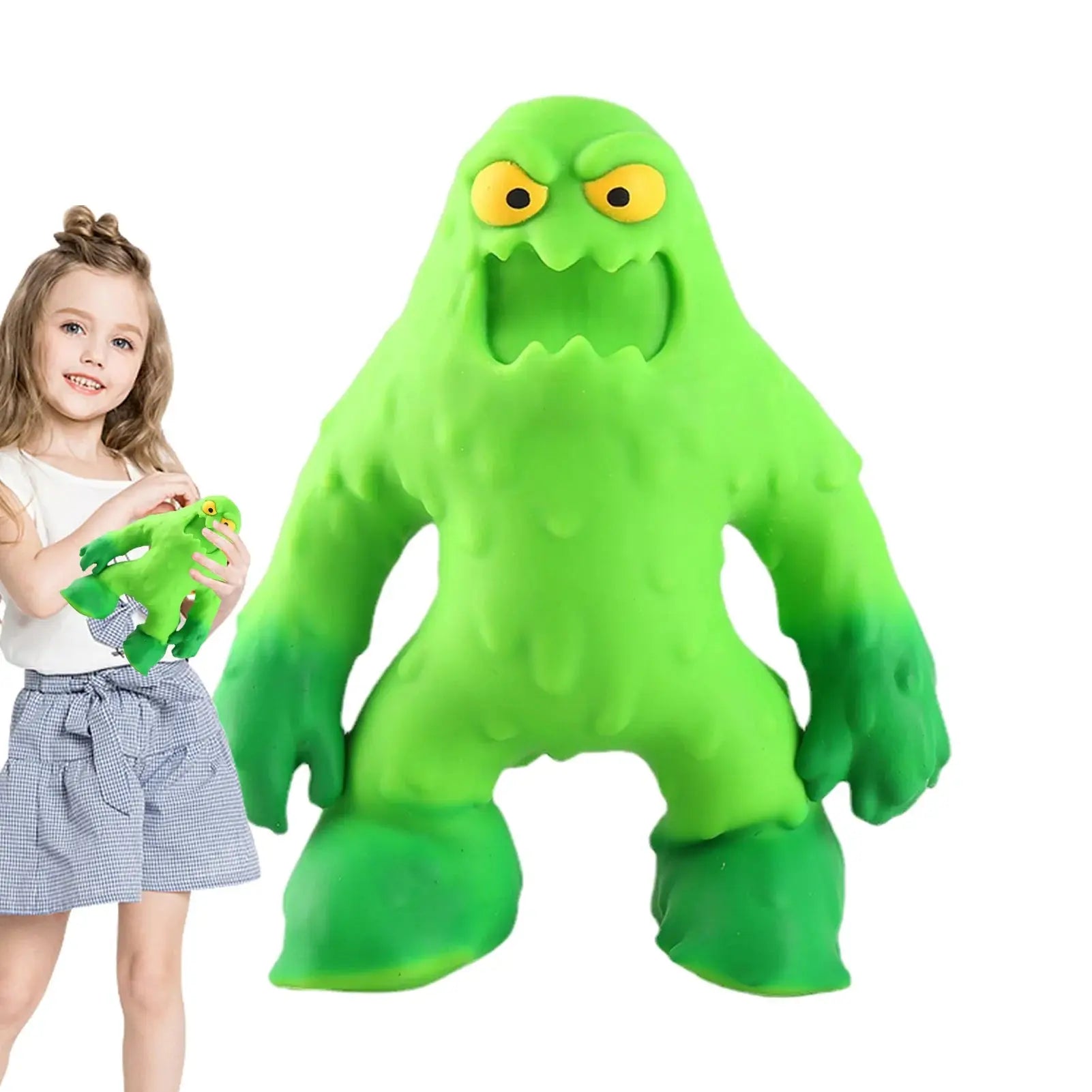 Funny Green Little Monsters Squeeze Doll Fidget Toys Slow Rebound Venting Squeeze Toy Squishy Stress Relief Toys For Kids Adults