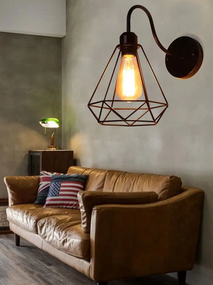 Industrial Vintage Wire Cage Wall Sconces Lights Lighting Fixtures