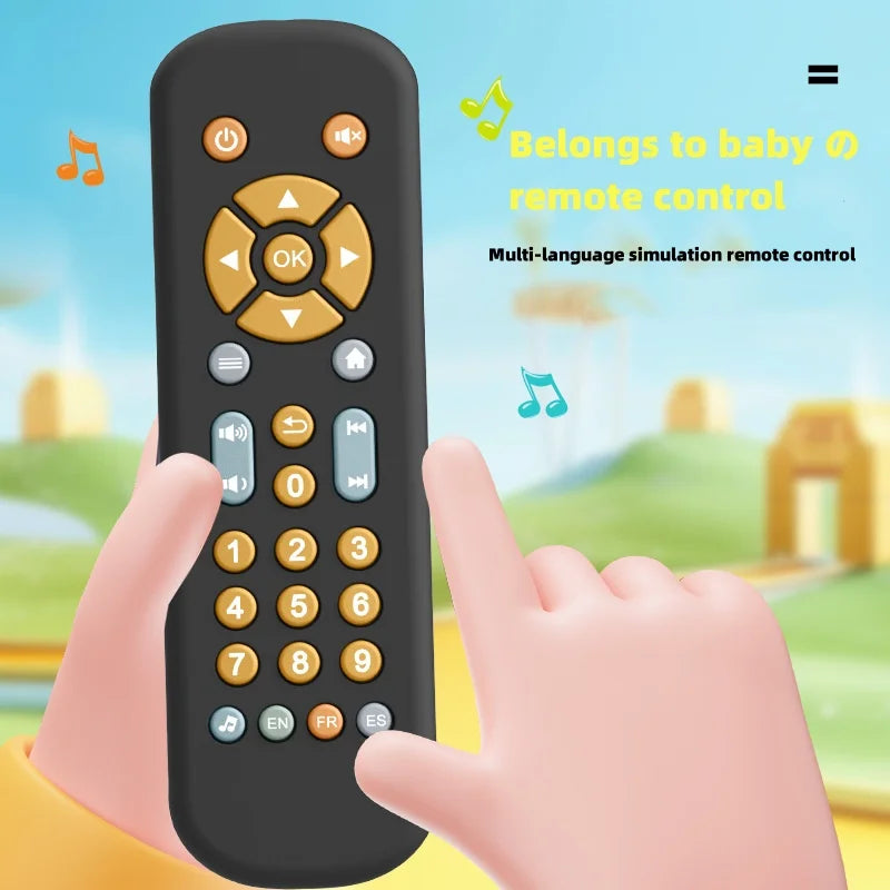 Infant Simulation TV Remote Control Toys with Music and Light Musical Baby Toy Sensory Remote Kid Baby Toys for 1 2 3 Year Old