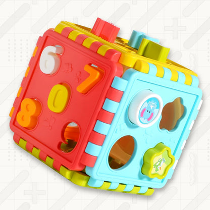 0-3 Years Baby Montessori Educational Toys Toddler Activity Cube Shape Sorting Toys Boy Girl Shape Matching Number Sorter Game