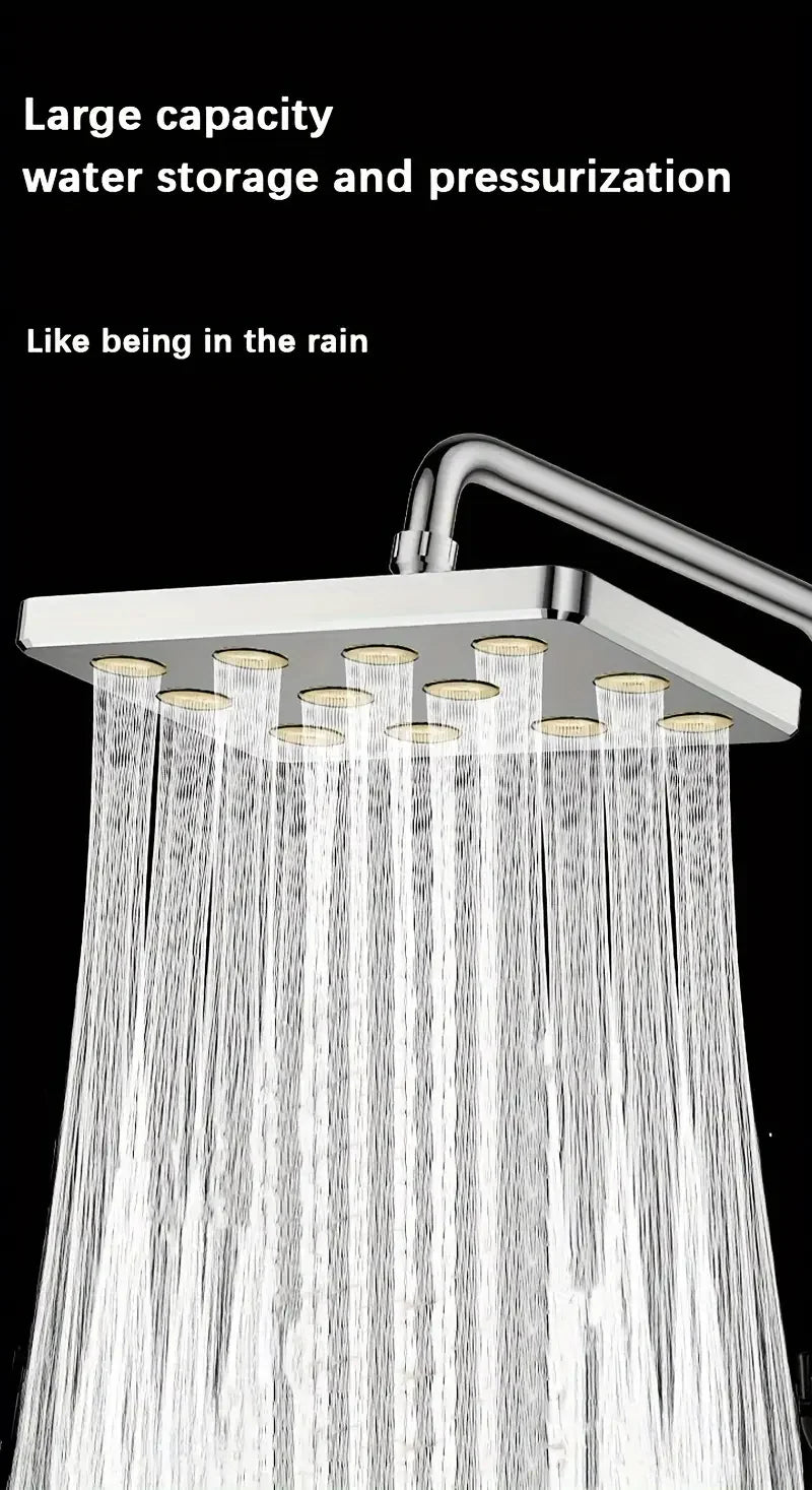 10-inch Large Shower Head Universal Large Shower Head Pressurized Anti-blocking Shower Head Bathroom Hotel Small Waist Shower
