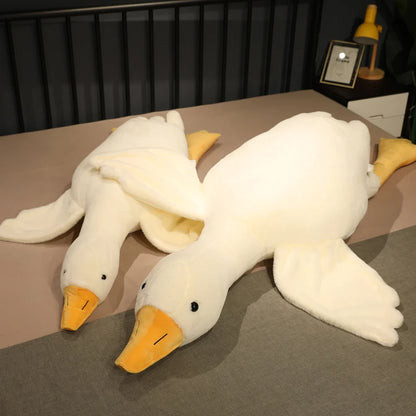 50-190cm Huge Cute Goose Plush Toys Big Duck Doll Soft Stuffed Animal Sleeping Pillow Cushion Christmas Gifts for Kids and Girls