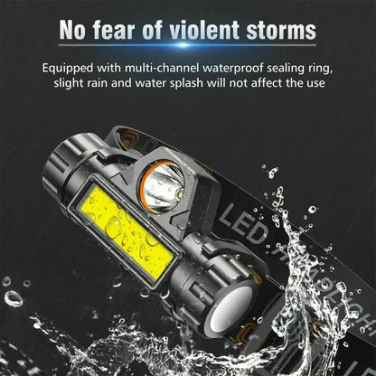 1-5PCS Rechargeable COB LED Headlamp Strong Magnetic Powerful