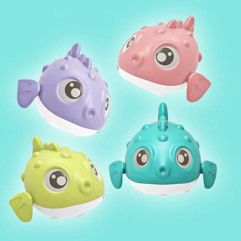 1PC Toddler Baby Bath Toy Cute Cartoon Swimming Crocodile Clockwork Wagging Tail Rotating Device Beach Baby Bath Tub Wind Up Toy