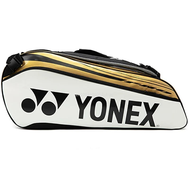 YONEX Genuine Waterproof Yonex Tennis Racket Bag High Quality PU Leather Sports Bag For Women Men Holds Up To 6 Rackets