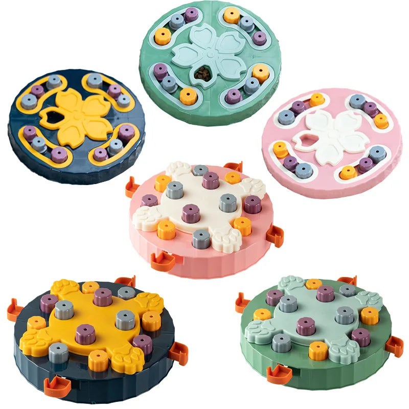 Pet Supplies Cat Dog Turntable Eating Anti-choking Food Puzzle Feeding Interactive Toy Slow Food Tray