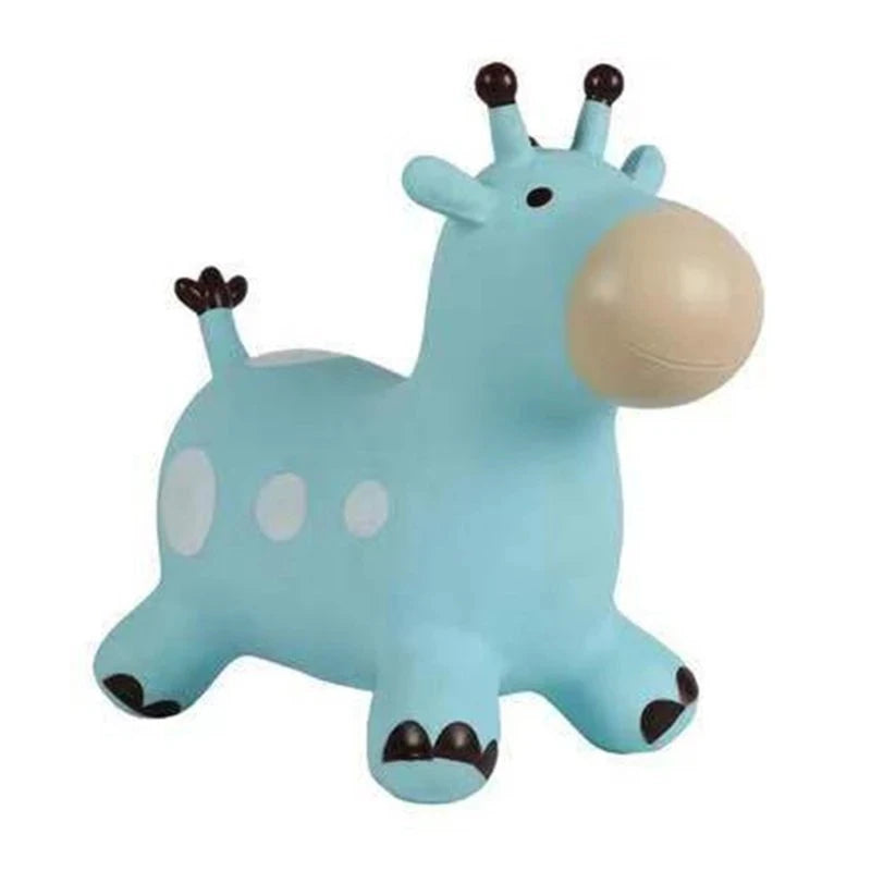 Inpany Bouncy Giraffe Hopper Inflatable Jumping Giraffe Bouncing Animal Toys