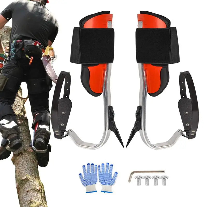 Tree Climbing Gear Mountaineering Spike Outdoor Survival Climbing Spikes Climbing Gloves Shoes Jungle Survival Equipment tools