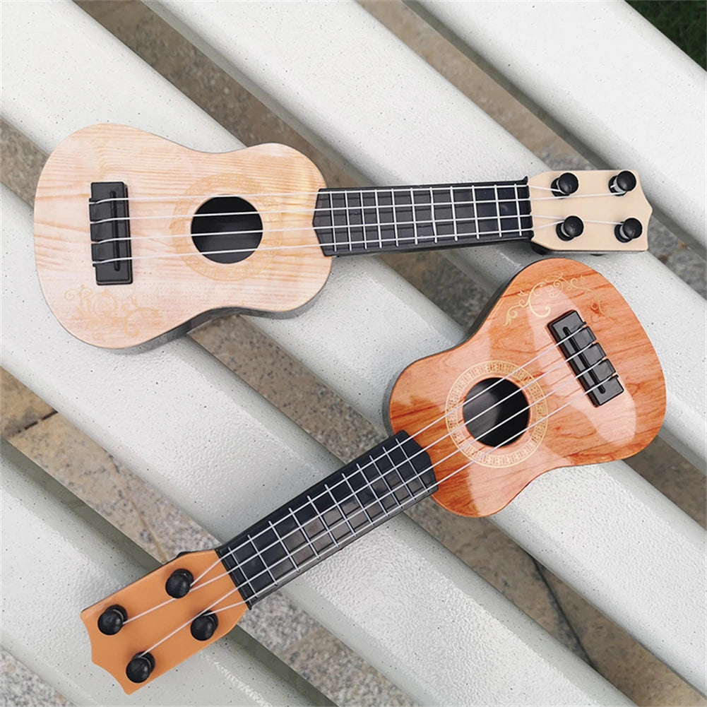 25cm Ukulele Toy 4-string Small Guitar Model Children Early Music Enlightenment Musical Instrument Gifts