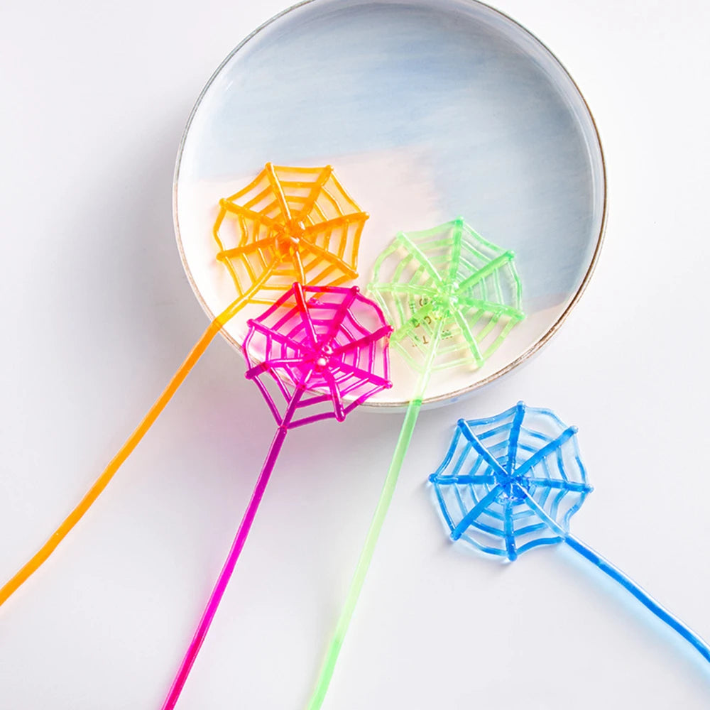 12/30Pcs Stretchable Climbing Spider Web Tricky Toys Kids Birthday Party Baby Shower Gift Rewards Halloween Carnival Party Favor