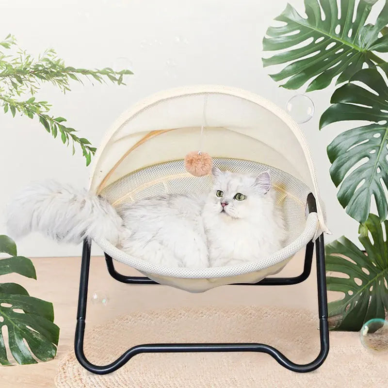 Custom Hanging Cat Tent Bed Comfortable Pet Bed Stainless Steel Bracket Foldable Cats Beds