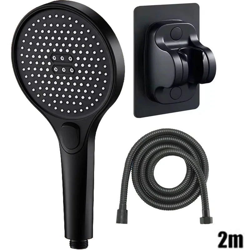 Showerhead 3 modes shower for bathroom items large panel accessories knobs showers replete portable heads parts fixture home