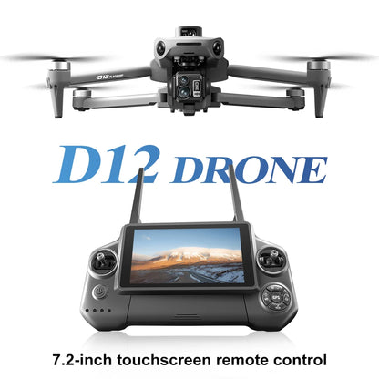 ZLL D12 Drone With 8K HD Camera Screen Remote GPS 360° Obstacle Avoidance 5G Wifi FPV Brushless Motor RC Dron Load capacity 500g